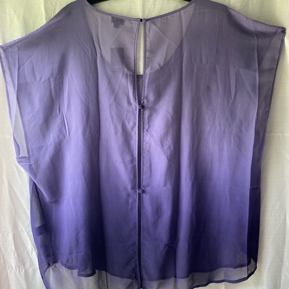 NWT - Torrid Short Sleeve, Dolman Blouse Purple Ombré - Picture 2 of 6